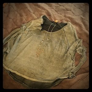 We the free Denim Blue top